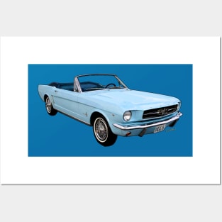 64 65 Ford Mustang Convertible Generation One Posters and Art